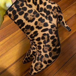 Vince Camuto Leopard Print Ankle Booties